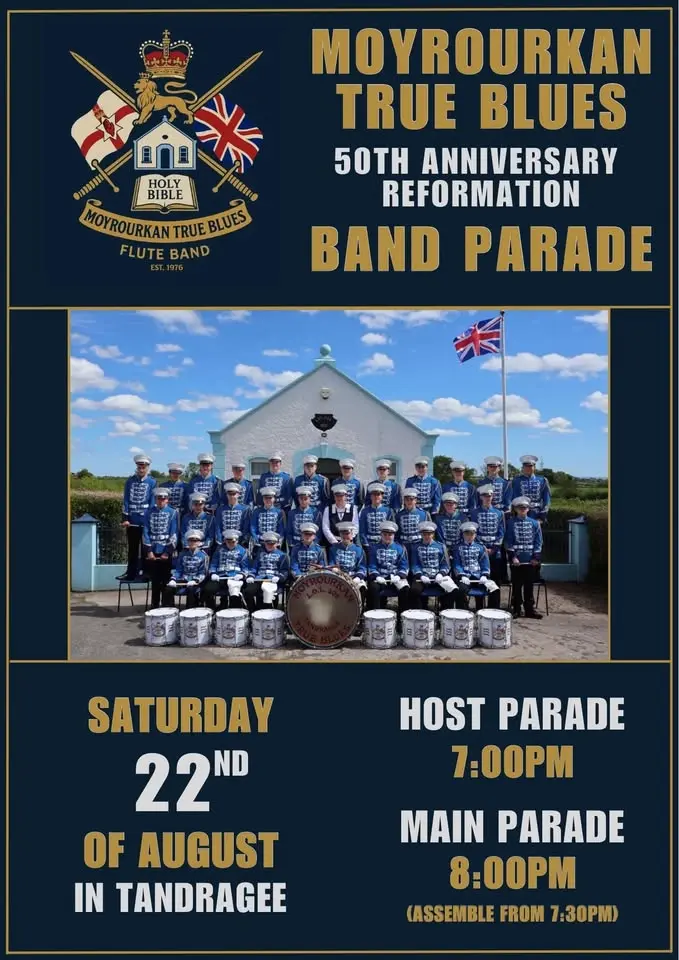 Moyrourkan True Blues Flute Band 50th Anniversary Reformation Band Parade