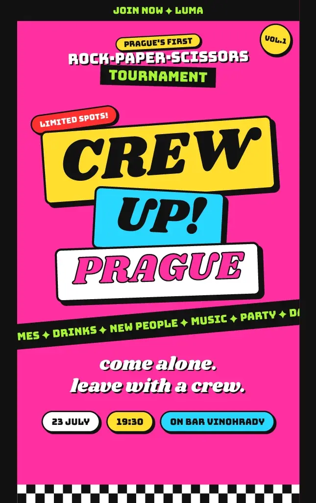 Meet New People in Prague Through Rock-Paper-Scissors