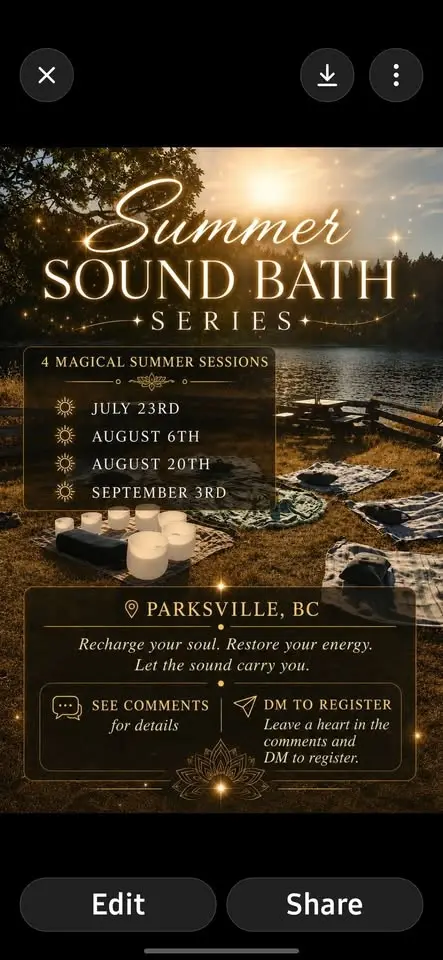 Summer Sound Bath Series - Outdoor Events