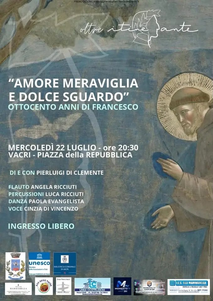 AMORE, MERAVIGLIA E DOLCE SGUARDO - ItineDante a Vacri Di e con Pierluigi Di Clemente