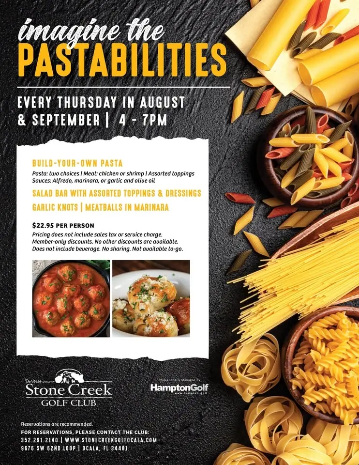 Thursday Pastabilities (August - September)