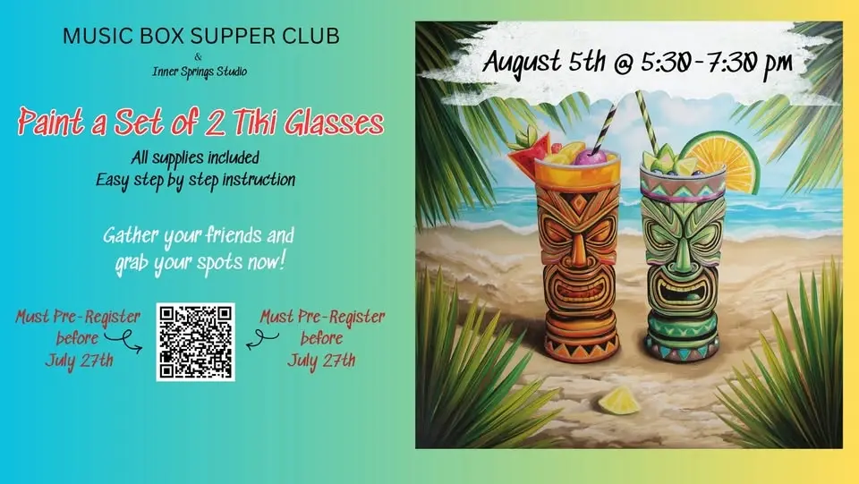 TIKI GLASS PAINTING @ MUSIC BOX SUPPER CLUB