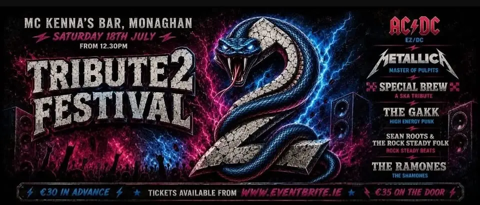 Tribute 2 Festival - six top bands bringing Rock & Roots music to Monaghan