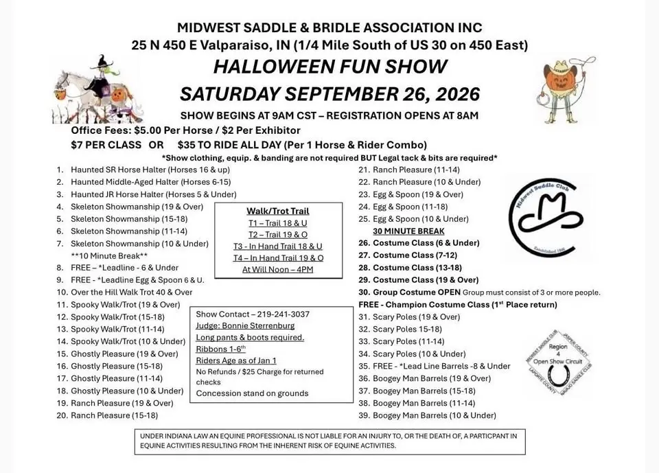 🎃 Sat Sept 26 - Halloween Open Show 