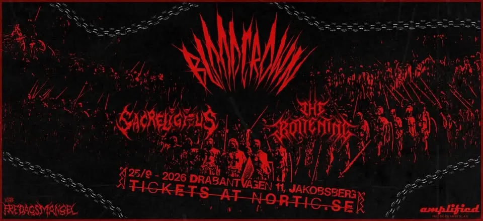 Bloodcrown + The Rottening + Sacreligious Live @Klubb Fredagsmangel