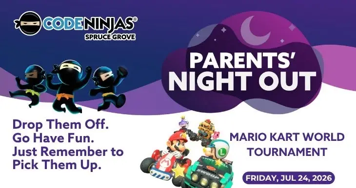 Mario Kart World Parents' Night Out | Friday July 24 | Ages 8+