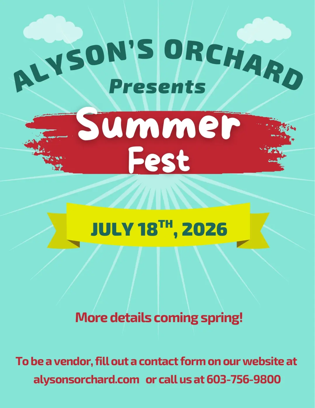 SummerFest at Alyson’s Orchard 2026