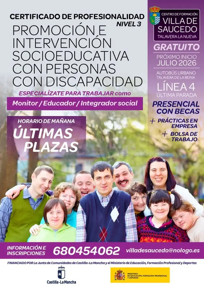 Selección de alumn@s para CP PROMOCIÓN E INTERVENCIÓN SOCIOEDUCATIVA CON PERSONAS CON DISCAPACIDAD