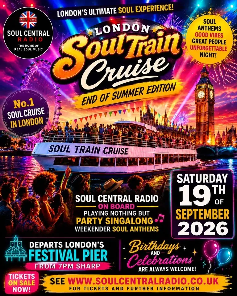 London Soul Train Cruise (End Of Summer Edition) Saturday 19th of September