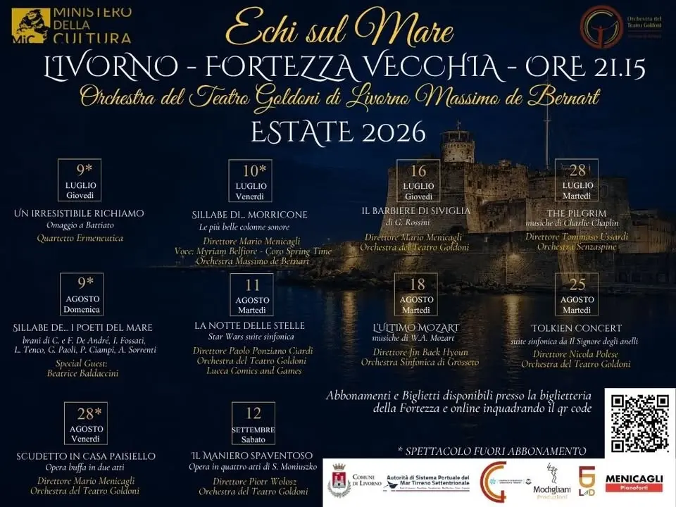 Echi sul Mare - I concerti dell’Orchestra del Teatro Goldoni in Fortezza Vecchia