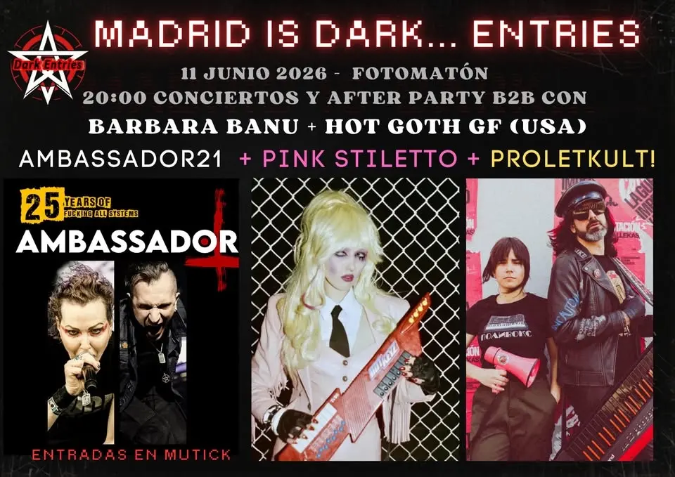 AMBASSADOR21 + PINK STILETTO + PROLETKULT y after party con BÁRBARA BANÚ y HOT GOTH GF DJ set