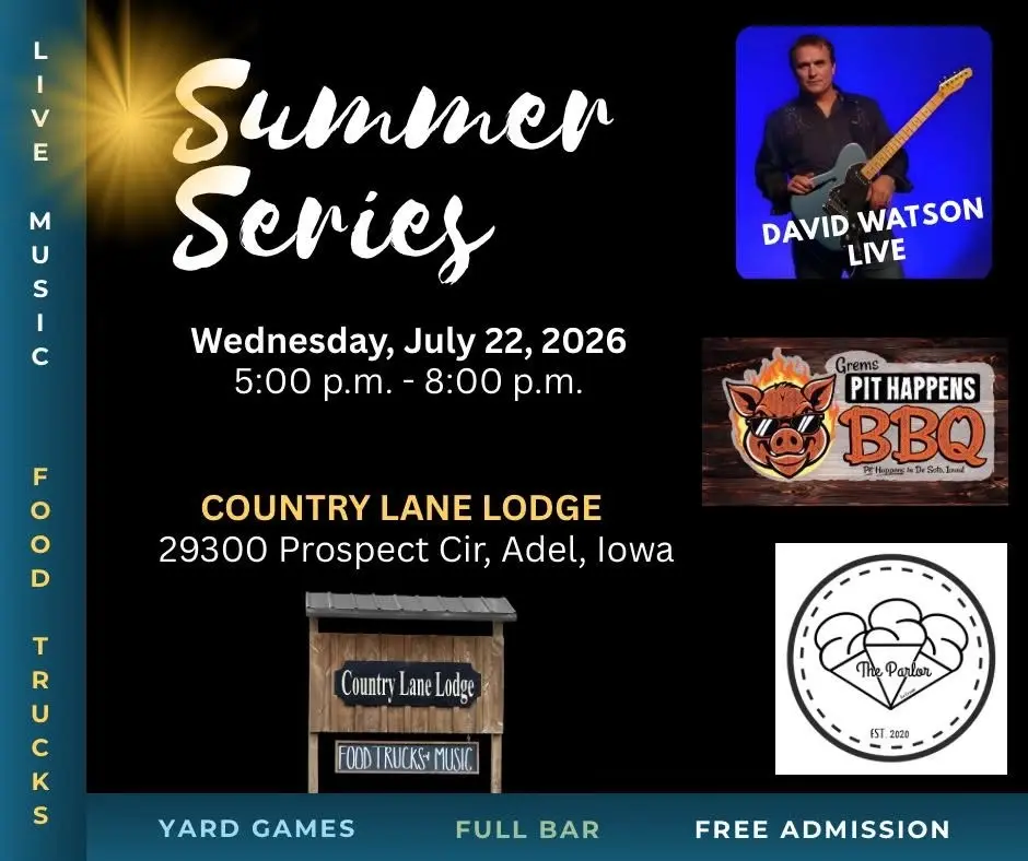 Summer Series with David Watson Live, Grems Pit Happens BBQ, and The Parlor