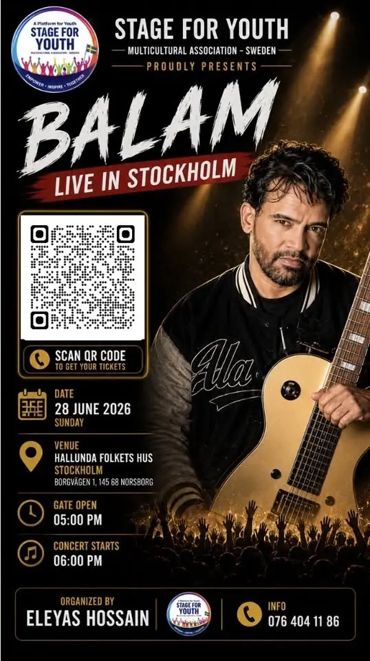 33 Years of BALAM’s Musical Journey Live in Stockholm Presented by Stage For Youth Sweden