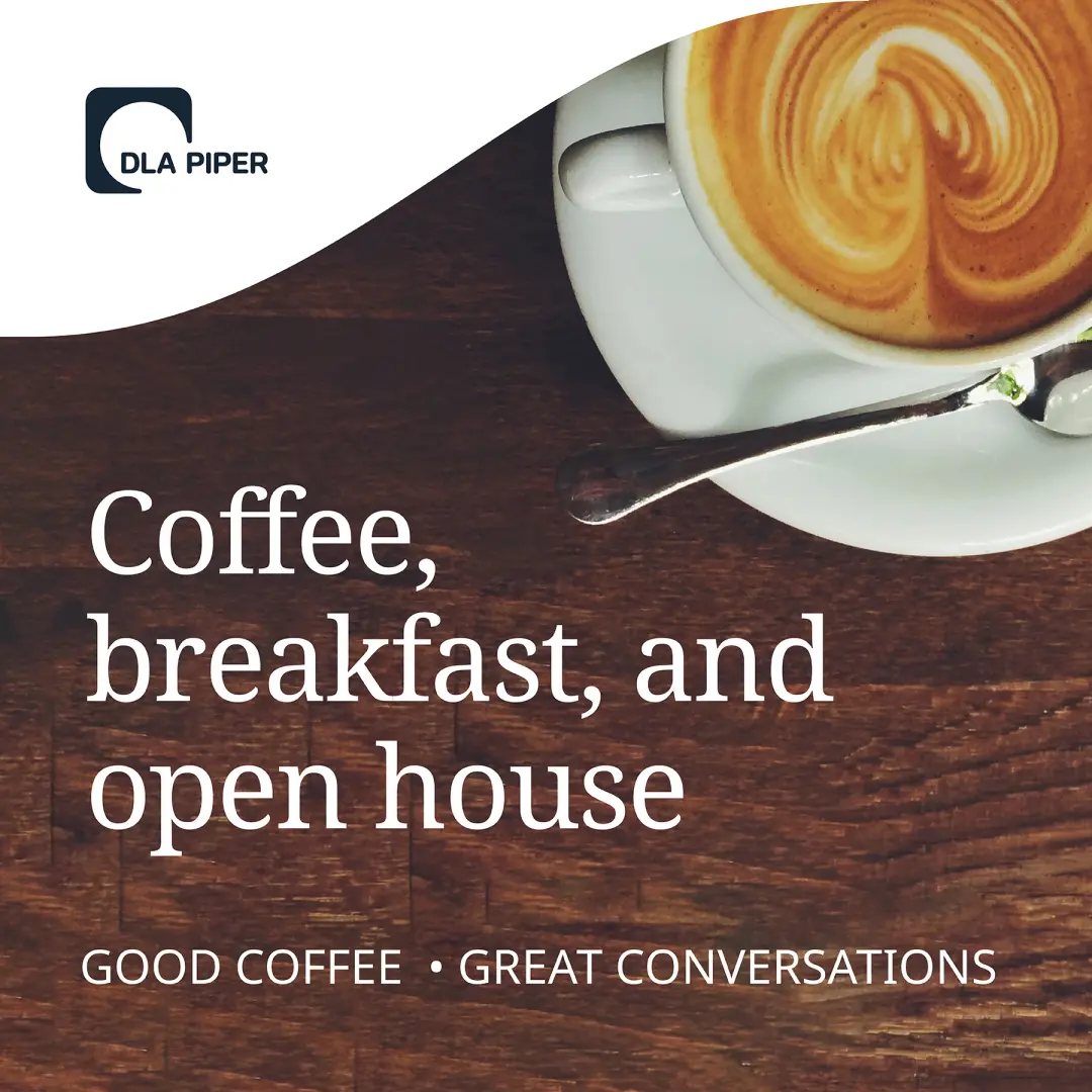 Coffee cart and breakfast open house at DLA Piper