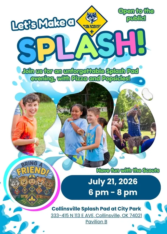 Cub Scout Splash Pad Event - Open to the Public