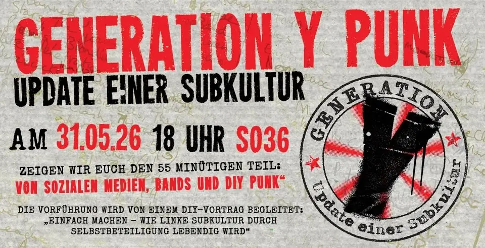 Generation Y Punk - Update einer Subkultur (Vorführung Doku & Vortrag)