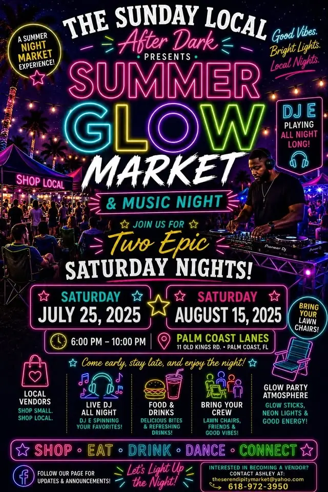 Local "Glow" Market Summer Night event 2