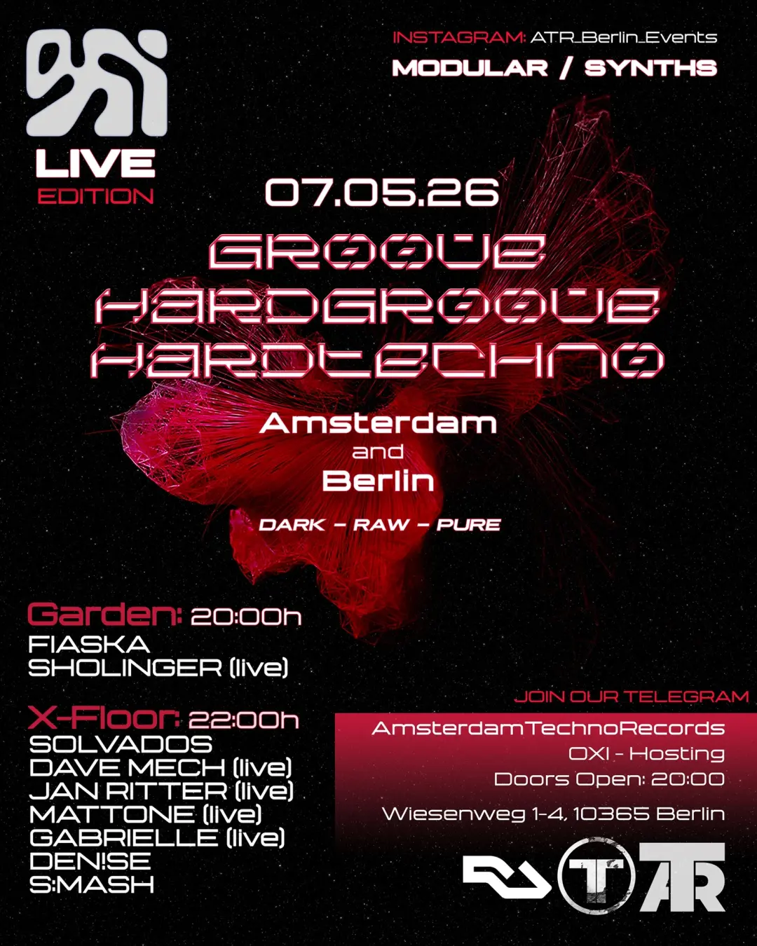[OPEN: 20:00h] OXI LIVE: MODULAR / SYNTHS - Amsterdam and Berlin 