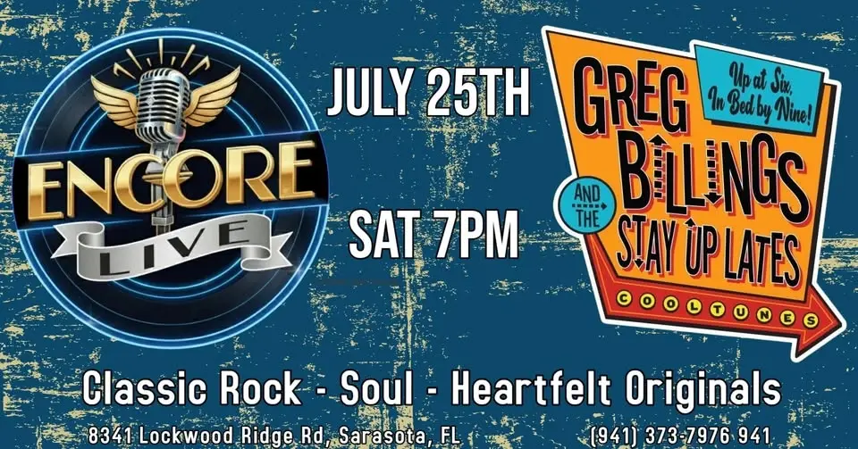 Greg Billings and the Stay Up Lates at Encore Live