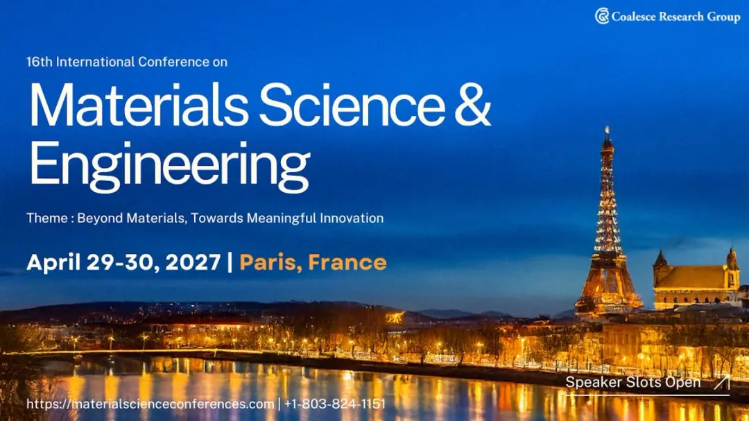 16th International Conference on Materials Science & Engineering