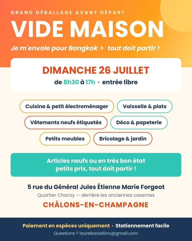Vide maison spécial départ - tout doit partir ! Châlons-en-Champagne