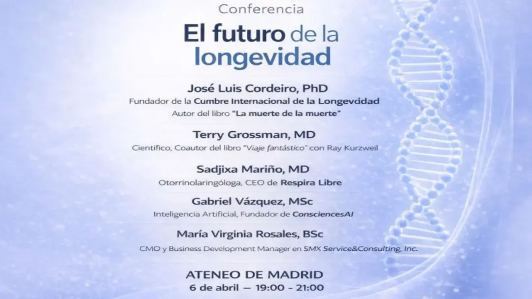 EL FUTURO DE LA LONGEVIDAD, Ateneo de Madrid: lunes 6 de abril, 19:00-21:00, CET