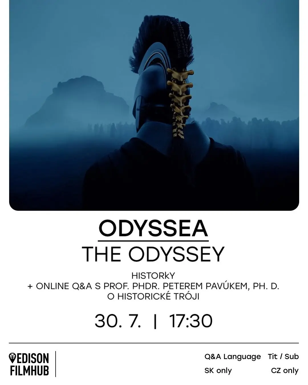 Odyssea / The Odyssey + Online Q&A s Prof. PhDr. Peterem Pavúkem, Ph. D.