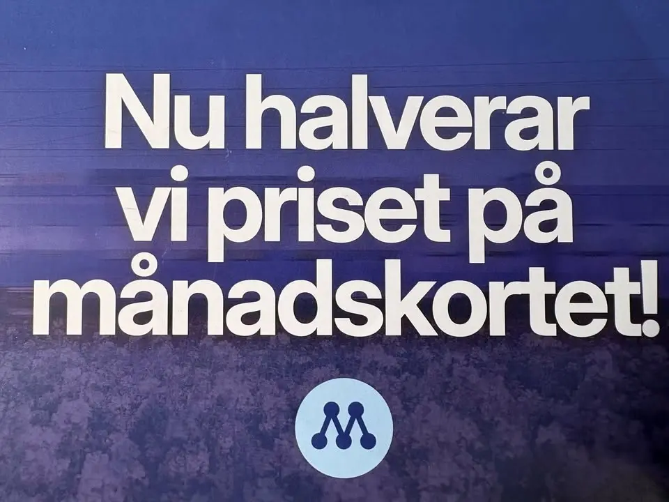 Nu halverar vi priset på månadskortet