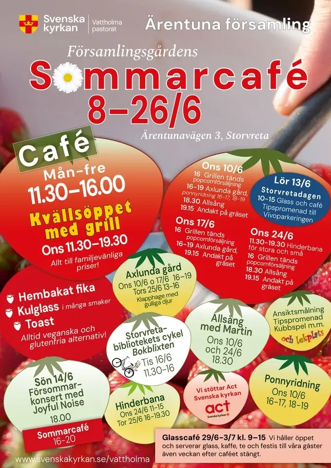 Sommarcafé vid Storvreta församlingsgård