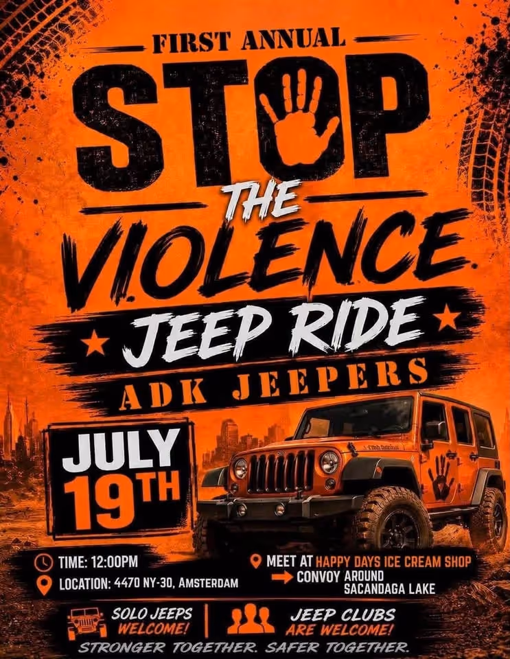 First Annual Stop The Violence Jeep Ride with ADK and DRC