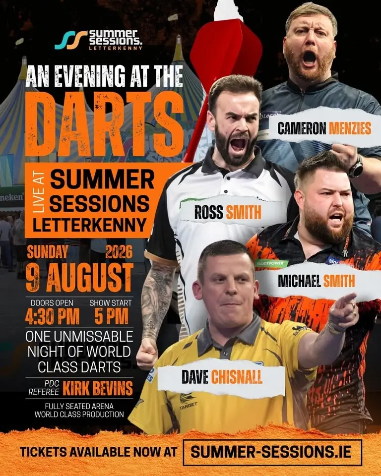 An Evening At The Darts, Summer Sessions Letterkenny, 9th Aug 2026