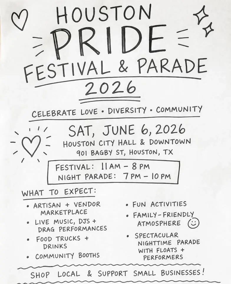 HOUSTON: PRIDE FESTIVAL & PARADE 2026