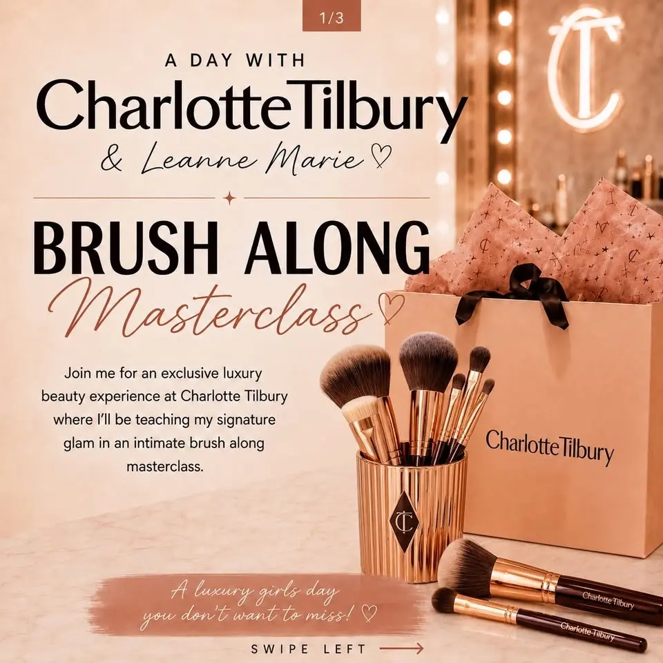 Charlotte tilbury & Leanne Marie brush along masterclass