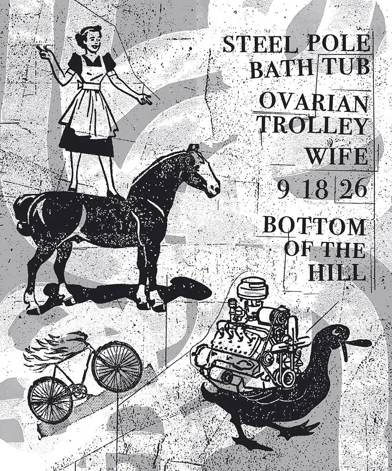 Steel Pole Bath Tub ~ Ovarian Trolley ~ Wife