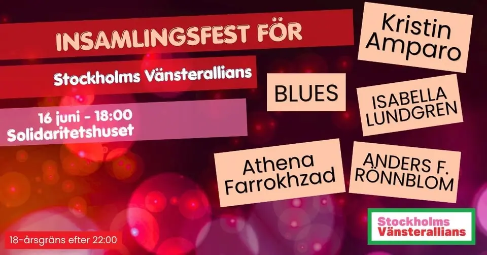 Fest med Stockholms Vänsterallians !