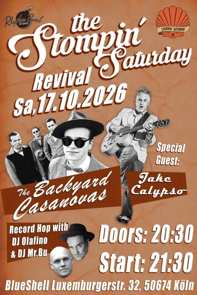Stompin' Saturday Revival - The Backyard Casanovas + Special Guest Jake Calypso
