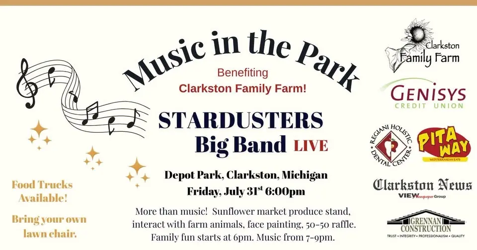 Free Family Event. Music and More. Clarkston, Michigan.