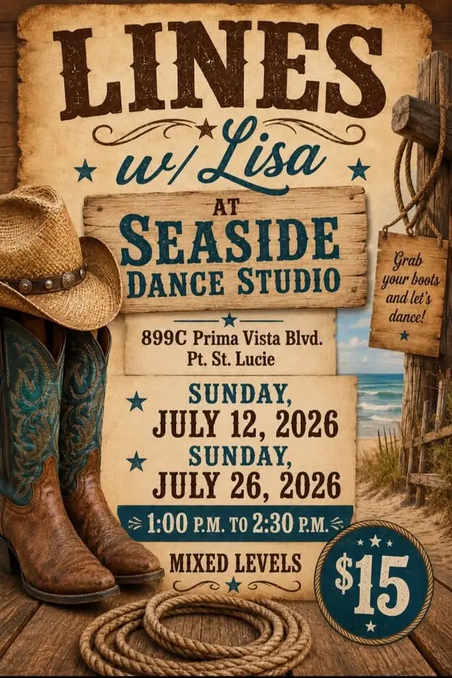 Lines w/ Lisa at Seaside Dance Studio