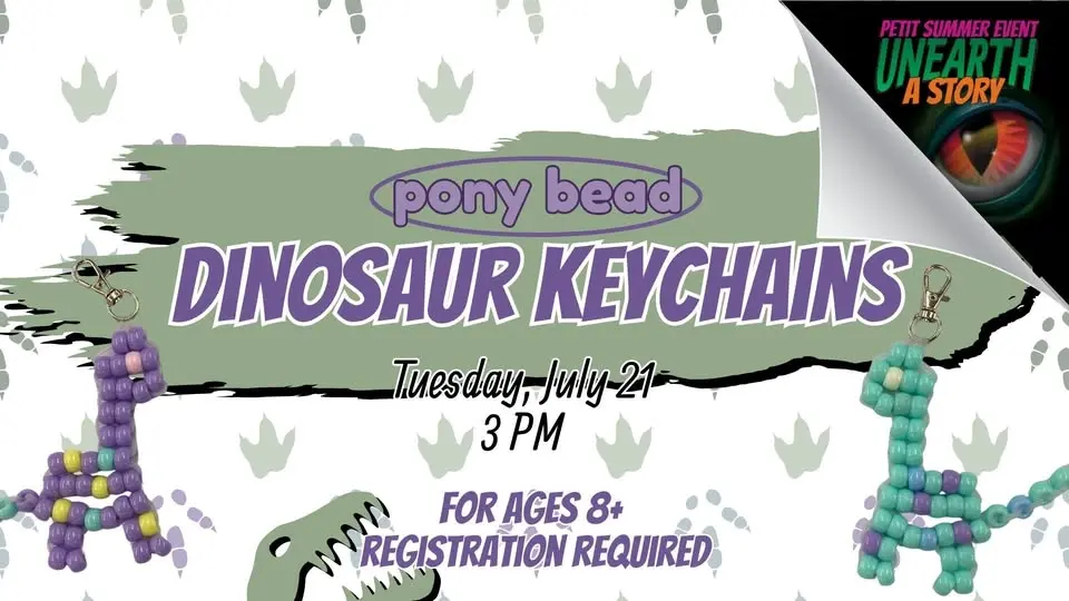 Pony Bead Dinosaur Keychains