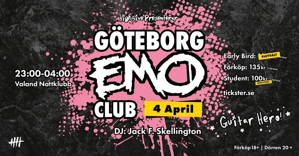 Göteborg EMO Club | Valand | 4 April