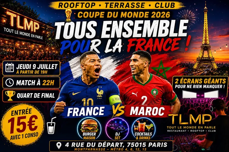 Open Air🌴 France / Maroc 2 Ecran Geant Food & Club Dj