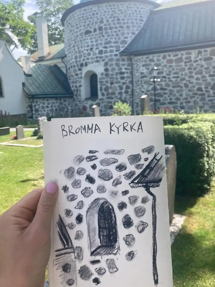 Teckna med träkol utomhus/Sketch with charcoal outdoors 