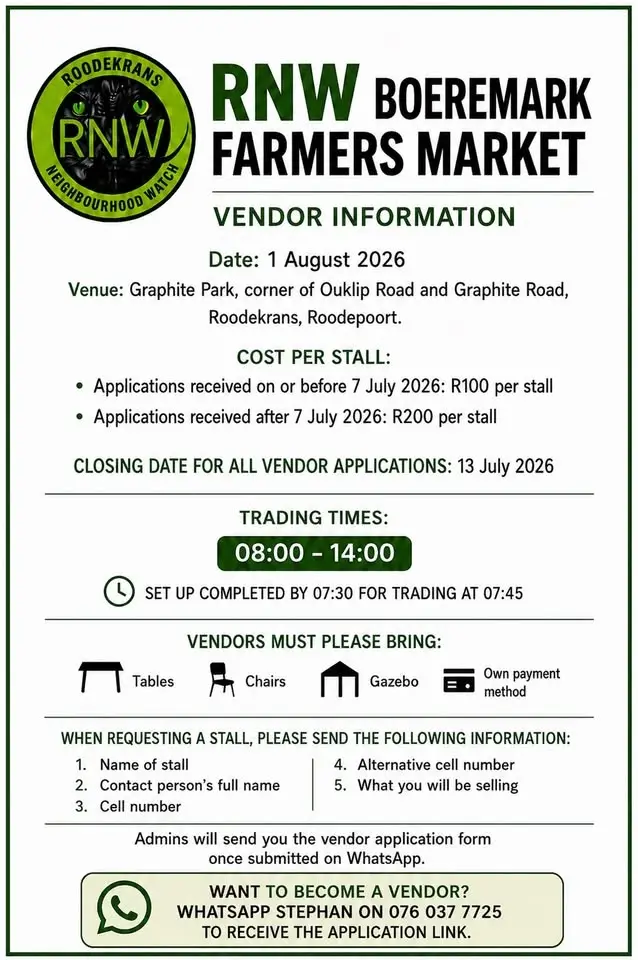 RNW Boeremark Farmers Market