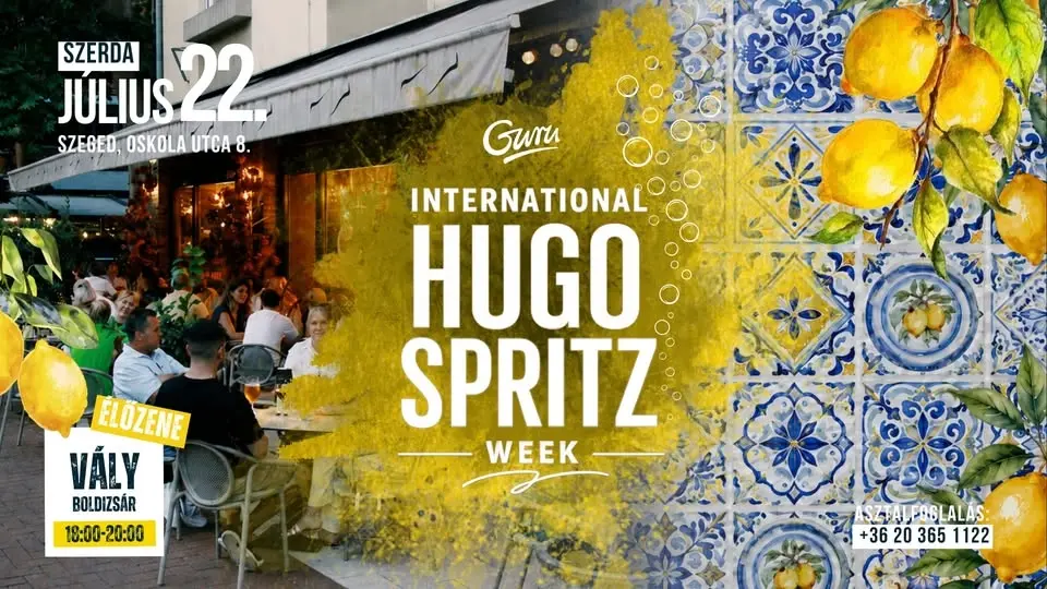 🍸 INTERNATIONAL HUGO SPRITZ WEEK a GURU-ban!