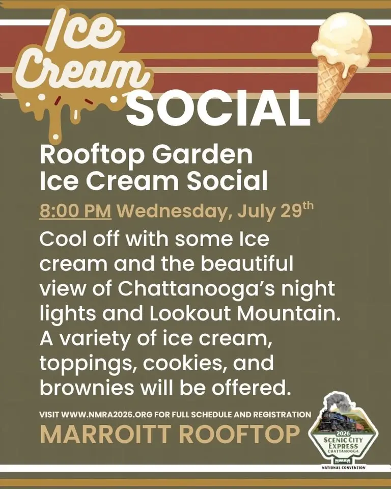 Rooftop Garden Ice Cream Social at the 2026 National Convention of the NMRA