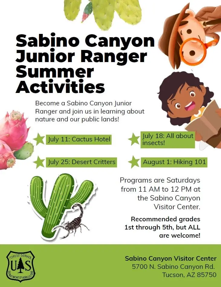 Junior Ranger Saturdays at Sabino Canyon - Desert Critters