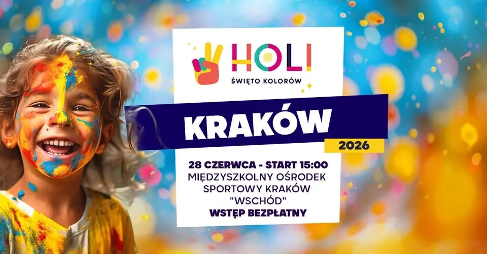 Holi Święto Kolorów w Krakowie ★ oficjalna trasa 2026