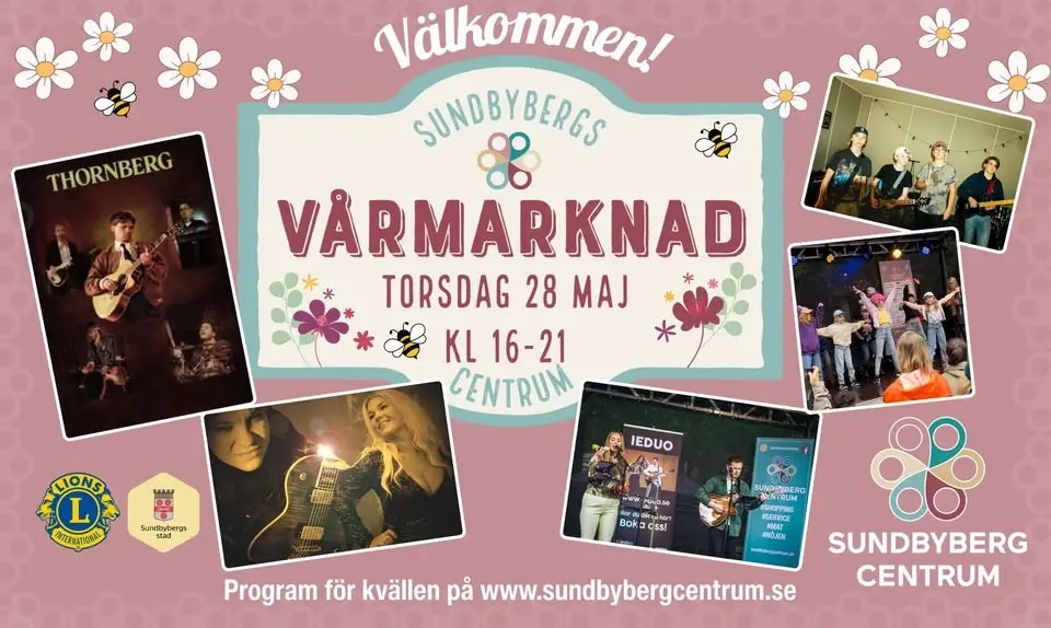 Vårmarknad med underhållning i Sundbybergs centrum