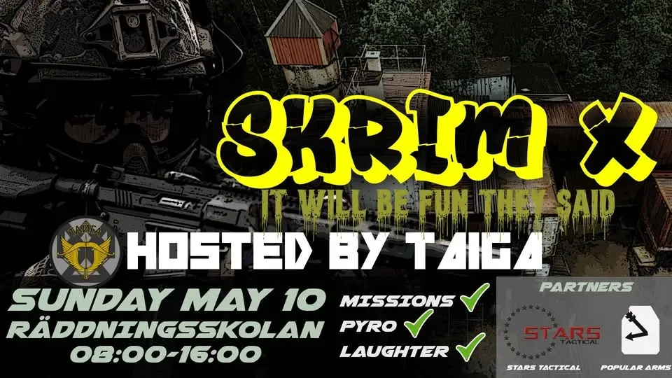 Skrim X - AirsoftEvent at Räddningsskolan