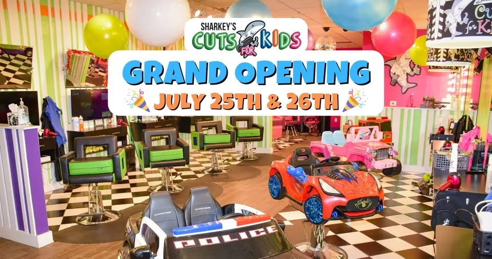Grand Opening at Sharkey's Cuts for Kids in Tallahassee! 🎉